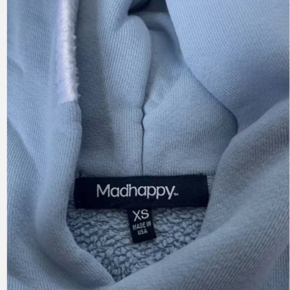 Madhappy Classic Fleece Hoodie light blue/white size XS - Picture 3 of 6